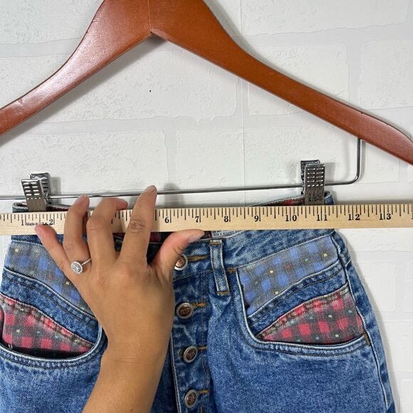 Vintage Rio Jeans Womens Size 5 or waist 23-24” High Rise Mom Jeans Button Fly - Picture 6 of 16